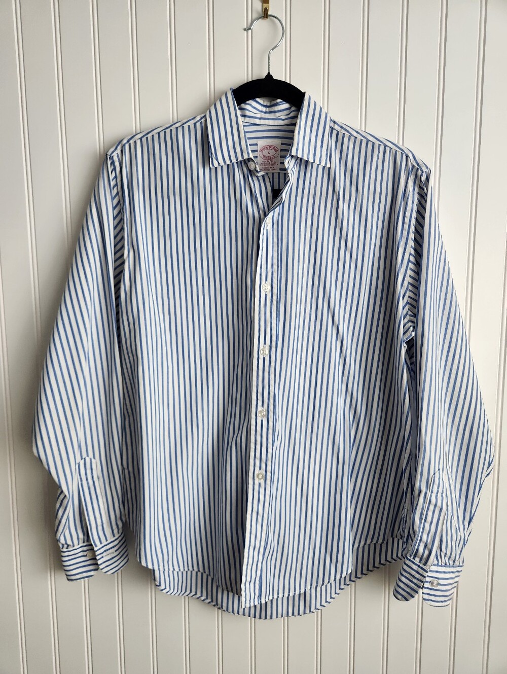 Brooks Brothers Blue Striped Cotton Button-Down Shirt